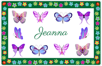 Thumbnail for Personalized Butterfly Placemat X - White Background - Butterflies VI -  View