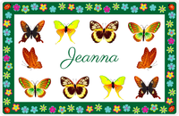 Thumbnail for Personalized Butterfly Placemat X - White Background - Butterflies VII -  View