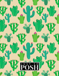 Thumbnail for Personalized Cactus / Succulent Notebook III - Circle Nameplate - Back View