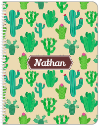 Thumbnail for Personalized Cactus / Succulent Notebook III - Decorative Rectangle Nameplate - Front View