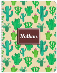 Thumbnail for Personalized Cactus / Succulent Notebook III - Rectangle Nameplate - Front View