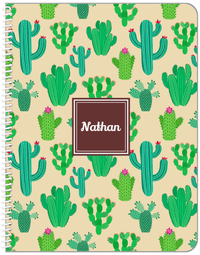 Thumbnail for Personalized Cactus / Succulent Notebook III - Square Nameplate - Front View