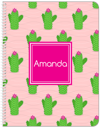 Thumbnail for Personalized Cactus / Succulent Notebook IX - Cactus Pattern I - Front View