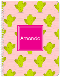Thumbnail for Personalized Cactus / Succulent Notebook IX - Cactus Pattern II - Front View