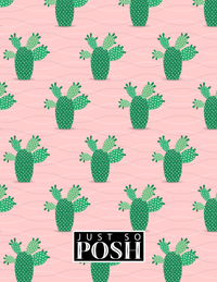 Thumbnail for Personalized Cactus / Succulent Notebook IX - Cactus Pattern III - Back View