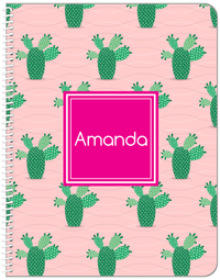 Thumbnail for Personalized Cactus / Succulent Notebook IX - Cactus Pattern III - Front View
