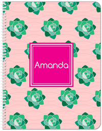 Thumbnail for Personalized Cactus / Succulent Notebook IX - Cactus Pattern IV - Front View