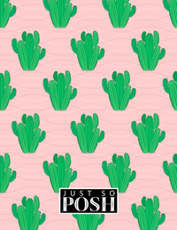 Thumbnail for Personalized Cactus / Succulent Notebook IX - Cactus Pattern VI - Back View