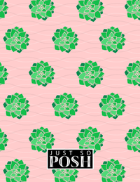 Thumbnail for Personalized Cactus / Succulent Notebook IX - Cactus Pattern VII - Back View