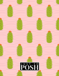 Thumbnail for Personalized Cactus / Succulent Notebook IX - Cactus Pattern IX - Back View