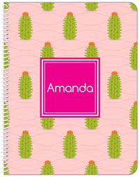 Thumbnail for Personalized Cactus / Succulent Notebook IX - Cactus Pattern IX - Front View