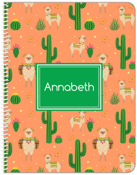 Thumbnail for Personalized Cactus / Succulent Notebook X - Rectangle Nameplate - Front View