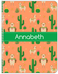 Thumbnail for Personalized Cactus / Succulent Notebook X - Ribbon Nameplate - Front View