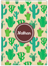 Thumbnail for Personalized Cactus / Succulent Journal III - Circle Nameplate - Front View