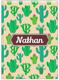 Thumbnail for Personalized Cactus / Succulent Journal III - Decorative Rectangle Nameplate - Front View