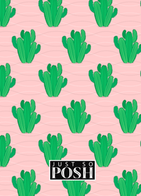 Thumbnail for Personalized Cactus / Succulent Journal IX - Cactus Pattern VI - Back View