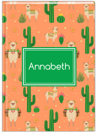 Thumbnail for Personalized Cactus / Succulent Journal X - Alpacas - Rectangle Nameplate - Front View