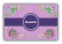 Thumbnail for Personalized Cactus / Succulent Canvas Wrap & Photo Print I - Watercolor - Circle Ribbon Nameplate - Front View