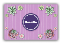 Thumbnail for Personalized Cactus / Succulent Canvas Wrap & Photo Print I - Watercolor - Circle Nameplate - Front View