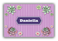 Thumbnail for Personalized Cactus / Succulent Canvas Wrap & Photo Print I - Watercolor - Decorative Rectangle Nameplate - Front View