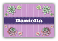 Thumbnail for Personalized Cactus / Succulent Canvas Wrap & Photo Print I - Watercolor - Ribbon Nameplate - Front View