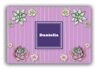 Thumbnail for Personalized Cactus / Succulent Canvas Wrap & Photo Print I - Watercolor - Square Nameplate - Front View