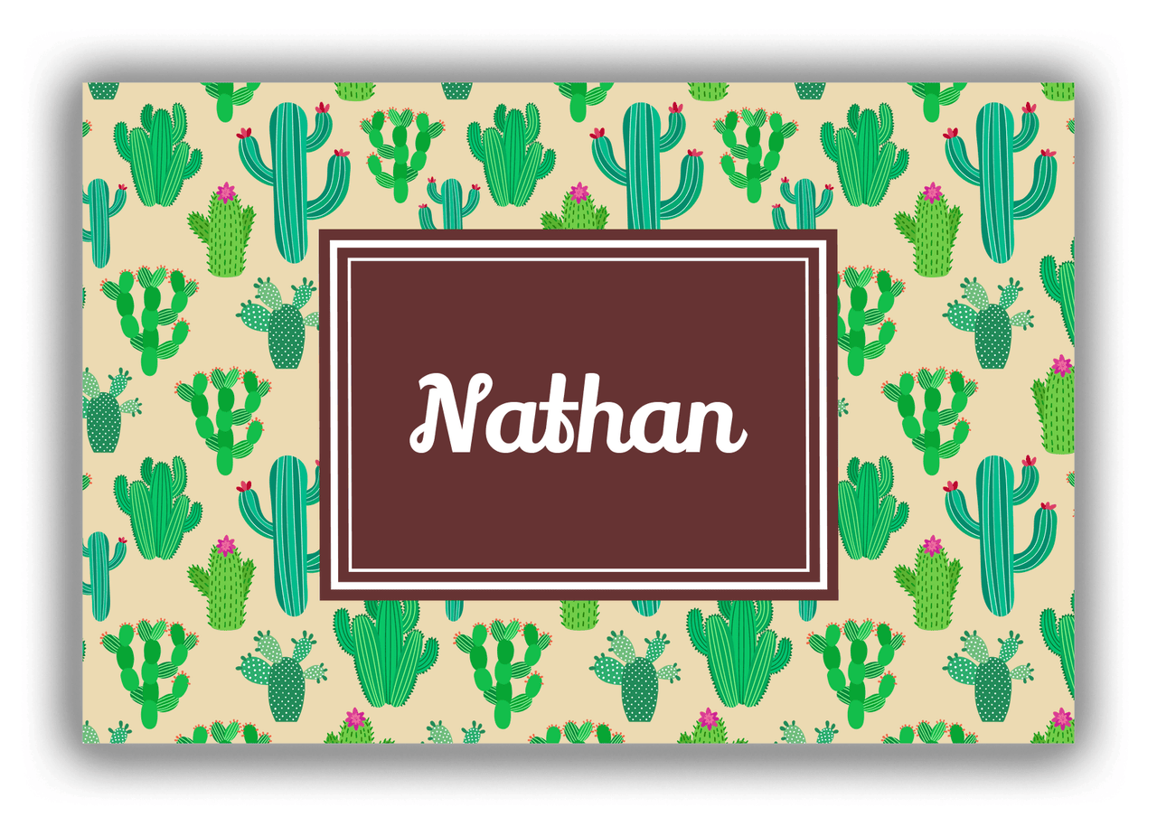 Personalized Cactus / Succulent Canvas Wrap & Photo Print III - Rectangle Nameplate - Front View
