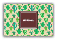 Thumbnail for Personalized Cactus / Succulent Canvas Wrap & Photo Print III - Square Nameplate - Front View