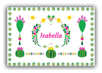 Thumbnail for Personalized Cactus / Succulent Canvas Wrap & Photo Print IV - Cactus Wreath - White Background - Front View