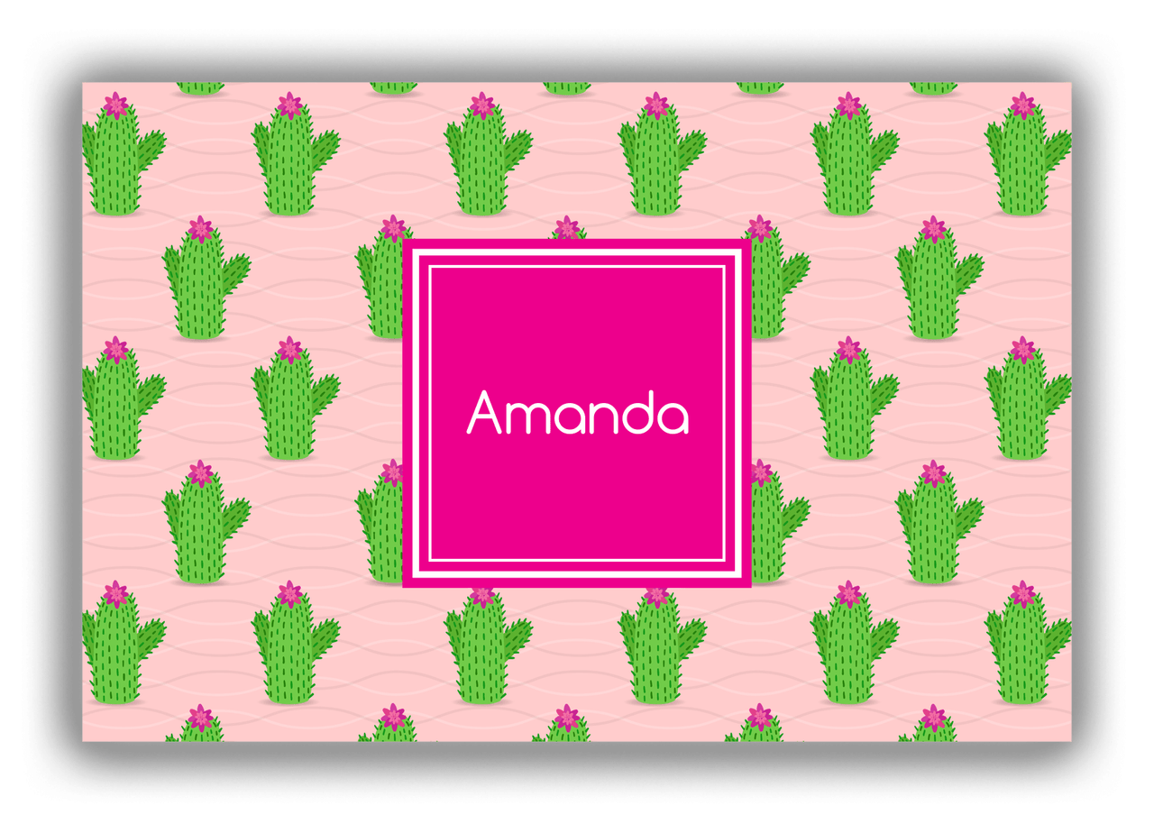 Personalized Cactus / Succulent Canvas Wrap & Photo Print IX - Cactus Pattern I - Front View
