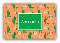 Thumbnail for Personalized Cactus / Succulent Canvas Wrap & Photo Print X - Alpacas - Rectangle Nameplate - Front View