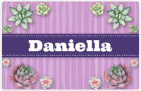 Thumbnail for Personalized Cactus / Succulent Placemat I - Watercolor - Ribbon Nameplate -  View