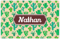 Thumbnail for Personalized Cactus / Succulent Placemat III - Decorative Rectangle Nameplate -  View