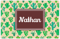 Thumbnail for Personalized Cactus / Succulent Placemat III - Rectangle Nameplate -  View