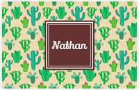 Thumbnail for Personalized Cactus / Succulent Placemat III - Square Nameplate -  View