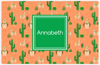 Thumbnail for Personalized Cactus / Succulent Placemat X - Alpacas - Square Nameplate -  View