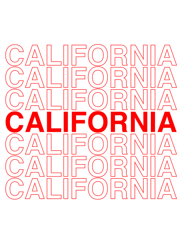 California T-Shirt - White - Decorate View