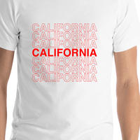Thumbnail for California T-Shirt - White - Shirt Close-Up View