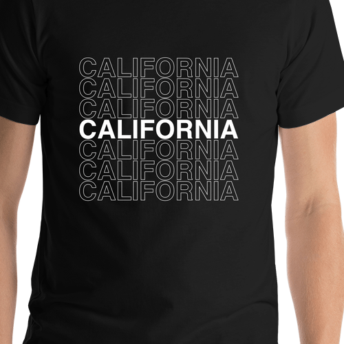 California T-Shirt - Black - Shirt Close-Up View