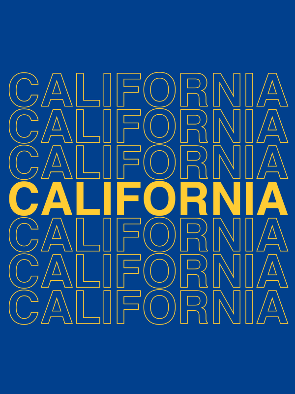 California T-Shirt - Blue - Decorate View