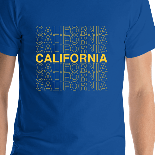 California T-Shirt - Blue - Shirt Close-Up View