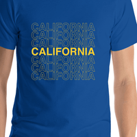 Thumbnail for California T-Shirt - Blue - Shirt Close-Up View