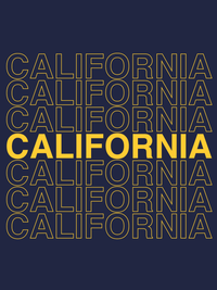 Thumbnail for California T-Shirt - Navy Blue - Decorate View