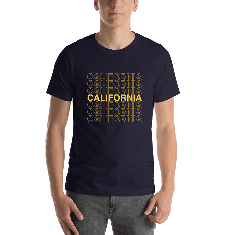 California T-Shirt - Navy Blue - Shirt View