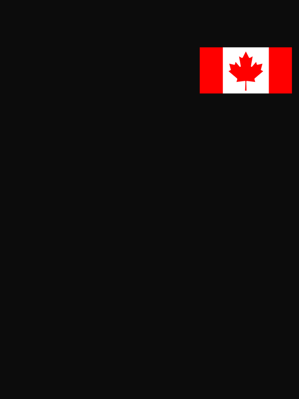 Canada Flag T-Shirt - Black - Decorate View