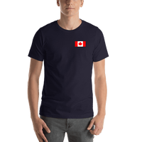 Thumbnail for Canada Flag T-Shirt - Navy Blue - Shirt View