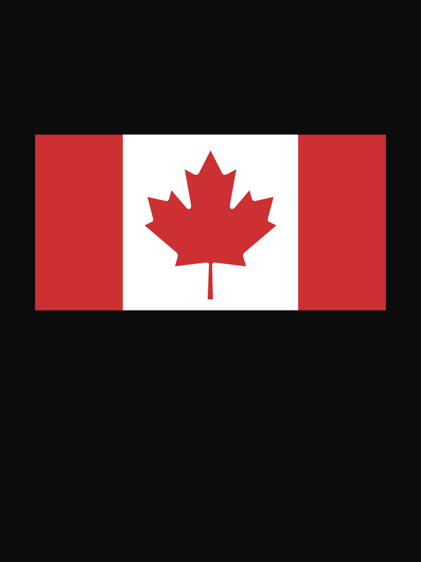 Canada Flag T-Shirt - Black - Decorate View