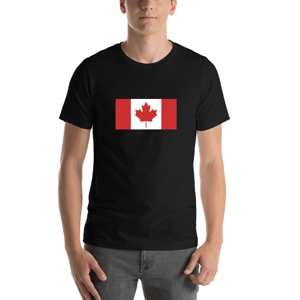 Canada Flag T-Shirt - Black - Shirt View