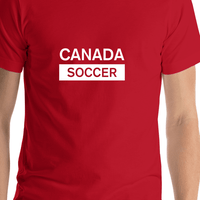 Thumbnail for Canada Soccer T-Shirt - Red - Shirt Close-Up View