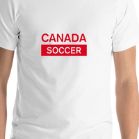 Thumbnail for Canada Soccer T-Shirt - White - Shirt Close-Up View